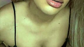 Beautiful transvestite touching the dick in detailed crossdressing scene