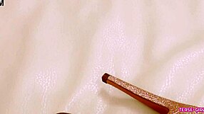 Sexy blonde gets intense casting interview on sofa