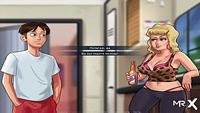 Summertimesaga MILF Babe Shows Tits in Hentai Scene