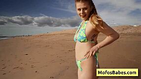 Sahara Skye Delivers Intense Wet Blowjob to Charles Dera Near Beach