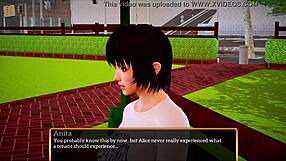 i'm watching my new family with big and small tits in this cartoon game.