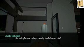 in my new family 16, the brunette teen 18+ shows off her big tits and ass in erotic scenes