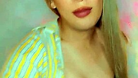 Beautiful transvestite touching the dick in detailed crossdressing scene