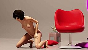 Elizabeth engages in self-pleasure with toys in the cartoon