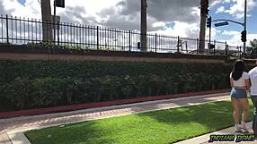 Brooklyn Gray performs deepthroat and pussy licking in her hot teen sex tape