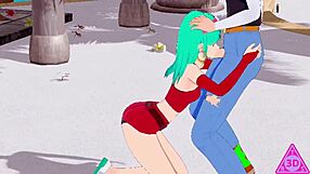 i watch koikatsu bra c18 dragon ball in uncensored anime sex scene with blowjob and handjob.