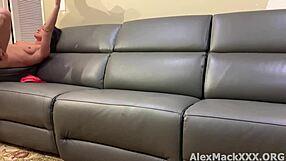 See him fuck - white boy pounds a hot brunette bts