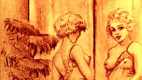 Vintage erotic art showcases classic sensual drawings and timeless charm. A retro treasure!