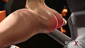 Blonde Beauty’s Extreme Android Encounter in Sci-Fi Lab