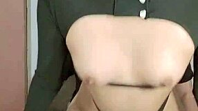 Petite otaku rides in maid cosplay.