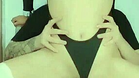 Petite otaku rides in maid cosplay.