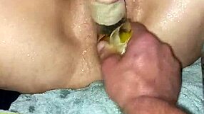 Velvet Rain 23 masterbates hard, taking huge toys to quench her wild squirting cravings