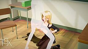 anime hentai gaming marin has lots of sex in various positions with blowjob and assfucking