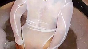 girl finishes wet after vibrator session.