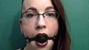 hey, check my dark lipstick and drooling ballgag with intense eye contact