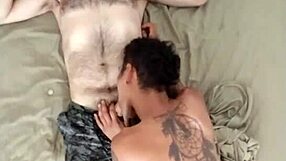 blowjob to start day with hairy hot guy