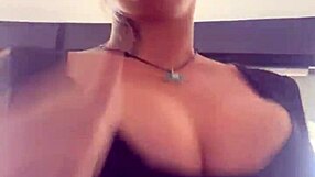 Blonde's Tits Bounce Out At Gym