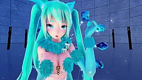 Blue K Nights，Ray-MMD 3D VR180，Cat Fate cosplay成人Miku女孩