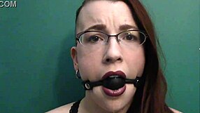 hey, check my dark lipstick and drooling ballgag with intense eye contact