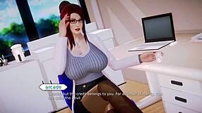 waifu academy, check rechel's 18 nude scenes in porn game!