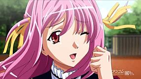 Anime schoolgirl slams with big tits in hentai action