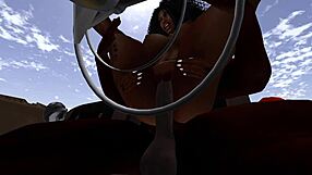 Black Man Fucks Ebony Woman Hard At Drive-In Movie Theater