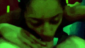 Sexy Black Prostitute Performs Blowjob and Cunilingus at Motel Pool