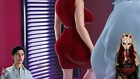 gamer girl plays in see-through bra outdoors, changing room vibes