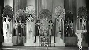 vintage showgirls teasing with striptease