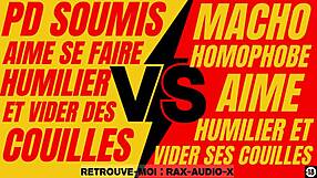 A powerful French hetero master dominates a young gay submissive in a hard plan.