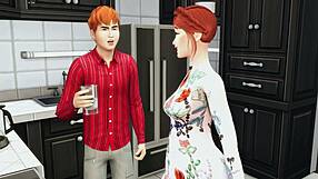 Free hentai of mature woman banging stepson after catching him jerking.