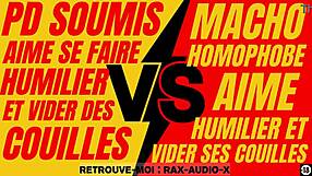 A powerful French hetero master dominates a young gay submissive in a hard plan.