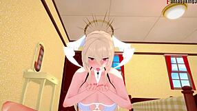 Implacable blowjob scene in Azur Lane fantasy