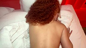 Redhead wakes to lover's cum!