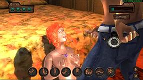 emo whores in 3some anime game, blowjob and fucking to cumshot