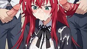 Hey Rias Gremory, wanna show more in this Highschool DxD hentai slideshow compilation?