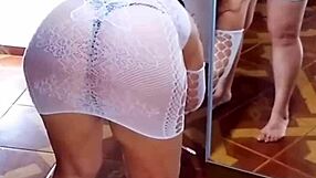 Undressing sensual bodysuit and black panties for anal play?