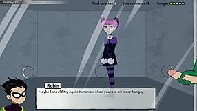 Teen Blackfire Enjoys Wild Fun in 18Titans Game