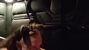 kitty gives an intense blowjob with buttplug in ass for bdsm fun!