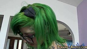 Tattooed Slut Pov Sucking with Emo Piercings and Goth Facial