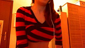 European long hair girl double penetrates ass!