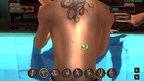 emo whores in 3some anime game, blowjob and fucking to cumshot