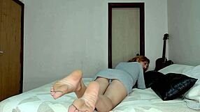 Latina feet fetish drives wild desire with Brazilian toes in steamy action.