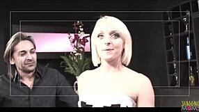 two guys pump blonde milf full of sperm after hardcore threesome banging