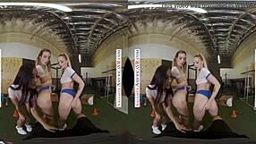 Aiden Ashley And Jazmin Luv Surprise Trainer With Blowjob!