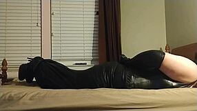 Crossdresser in Self Bondage: Bound and Gagged?