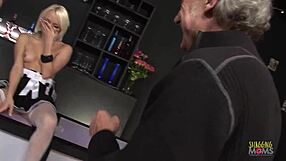 two guys pump blonde milf full of sperm after hardcore threesome banging