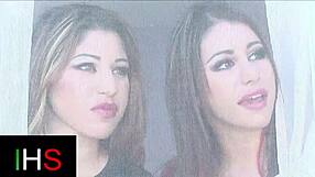 Two sexy girls get fucked by a guy with a big cock.