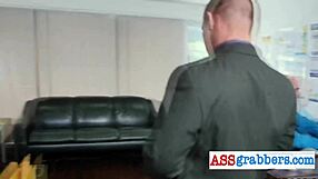 queer hardcore threesome with white hunks at the office