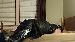 Crossdresser in Self Bondage: Bound and Gagged?